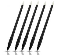 10PCS Disposable Microblading Eyebrow Pen - Nano Blade Tattoo Hand Tool with Pigment Sponge for Precise Brow Shaping (10PCS Black 0.18 18U)
