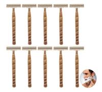 10PCS Disposable Razors, Wheatstraw Razors Biodegradable Single-Use Body and Face Shaver Twin Blades Shave Each Hair Length Safely and In a Skin Friendly Manner Travel-Friendly Grooming Solution