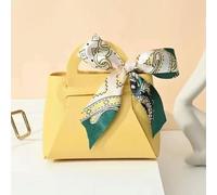 10PCS Distribute Leather Gift Bags Mini Handbag with Ribbon Bridesmaid Gift Packaging Wedding Party Decoration Valentine's Day
