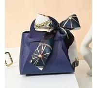 10PCS Distribute Leather Gift Bags Mini Handbag with Ribbon Bridesmaid Gift Packaging Wedding Party Decoration Valentine's Day