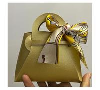 10PCS Distribute Leather Pink Gift Bags Wedding Favour Bag for Guest Mini Handbag with Ribbon Candy Packaging Box Party Decor For Parties(A-Champagne gold)