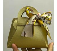 10PCS Distribute Leather Pink Gift Bags Wedding Favour Bag for Guest Mini Handbag with Ribbon Candy Packaging Box Party Decor