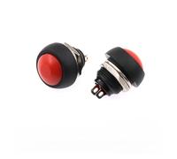 10PCS DIY 12mm Momentary Waterproof Push Button Switch Horn Blue White Green Red Yellow Black 1A 250V Self-reset IDGTTLDF(Reset Red)