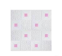 10pcs DIY Foam Wall Panels, Waterproof and Easy Care Stickers for Various Rooms (Pink)