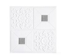 10pcs DIY Foam Wall Panels, Waterproof and Easy Care Stickers for Various Rooms (Silver)