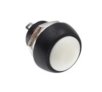 10Pcs DIY Mini 12mm Momentary Push Button Switch Horn Blue White Green Red Yellow Black 1A 250V Self-reset(Reset White)