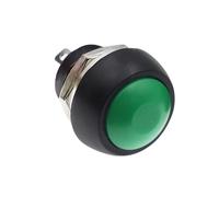 10Pcs DIY Mini 12mm Momentary Push Button Switch Horn Blue White Green Red Yellow Black 1A 250V Self-reset(Reset Green)
