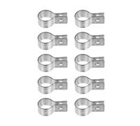 10pcs DN20 Pipe Clamp Galvanized Stainless Steel Tension Band for Home Gate Posts Practical Use Hardware