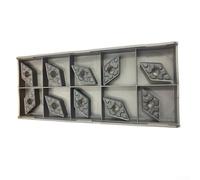 10pcs DNMG150604-TF Carbide Turning Inserts for Steel and Stainless Steel, DNMG441-TF Indexable Inserts for CNC Lathe and Intermittent Cutting