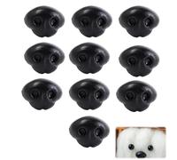 10pcs Doll Making Noses, Plastic Matte Safety Noses, DIY Dog Nose Triangle Nose for Stuffed Animals Making DIY Accessories (Black,18mm)