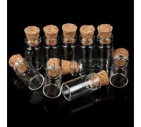 10Pcs Dollhouse Glass Jars Miniature: 1/12 Scale Glass Bottles Food Container for Kitchen Restaurant - Mini Canister Empty with Cork,Dollhouse Decor,Dollhouse DIY Accessories