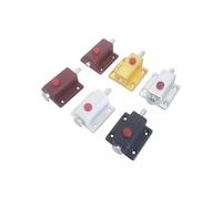 10pcs Door Bolt Exposed Spring Automatic Button Latch Door Chain Latch for Furniture Hardware for Cabinets/296(White)