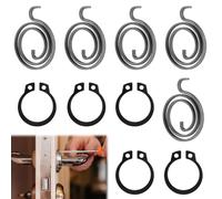 10Pcs Door Handle Springs Replacement with Circlips, 2 Turn Black Door Handle Spring Kit (2mm Thick) for Left or Right Internal Lever Handle Repair - Easy DIY Fix(5 Springs 2mm Thick 5 Circlip)