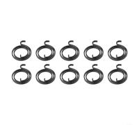 10Pcs Door Handle Torsion Springs Replacement Set, 2.5 Turn Stainless Steel Springs for Interior Door Knobs and Levers, 19mm Inner Diameter, 29mm Outer Diameter Round Black Design for Left