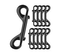 10Pcs Double Ended Bolt Snap Hooks, Heavy Duty Double End Trigger Snaps Lobster Clasp Snap Hook Bolt Snaps Fastener Clip Black, 70mm