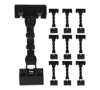 10pcs Double Ended Sign Clip for Shelf Edge Pricing Cards Black