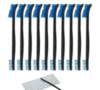 10Pcs Double Ended Small Cleaning Brushes,7Inch Nylon Brush,All Purpose Crevice Cleaning Brush,for Cleaning Sink Tight Spaces Kitchen Bathroom Gaps Corner(Blue)