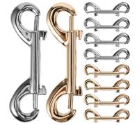 10pcs Double Ended Snap Hook for PET Leash, Zinc Alloy Heavy Duty | Multi Point Attachment, Smooth Finish, Strap D Rings, Home Tie down Securing, Dog Owners and Bag Makers