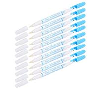 10pcs Double Head Disappearing Erasable Ink Fabric Marker Pen Vanishing Air Erasable Ink Makring Pen for Sewing Cloth Tool(Blue)
