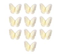 10Pcs Double Layer Butterfly Appliques Sew On Organza Patches Embroidered Appliques for Clothing Sewing Craft Double Layer Lace Patches