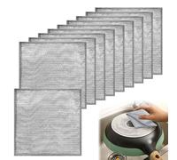 10Pcs Double Layer Wire Dishwashing Cloths Powerful Cleaning Non Scratch Multipurpose Wire Dishwashing Rags 20x20cm Easy to Rinse Reusable Cleaning Cloths Dishcloths Rag Towel for Kitchen Dish