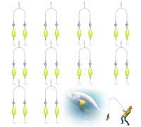 10Pcs Double Reverse Fishing Hook Set, Anti Tangle Split Fishing Hooks, Snag Resistant Split Hook Design for Smooth Casting, Freshwater Saltwater Jigging Drifting Casting Use