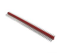 10PCS Double Row 2×40Pin Breakable Pin Header 2.54mm Male Straight Pin Header Connector (Red)