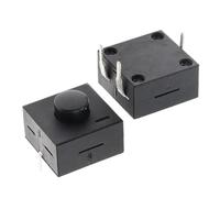 10PCS Double Row Vertical LED Flashlight Switch 3Pins ON-ON-OFF 12 * 12 213BS