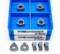 10Pcs Double-sided Hexagonal 90 Degree Right Angle Turning Tool(WNMU 040304EN KT8030)