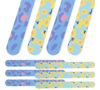10pcs Double Sided Nail File Buffer for Natural and Gel Nails | EVA Abrasive Paper and PP Build, Smoothing and Buffing Edges, Salon Use for Beginners and DIY Care Random Color