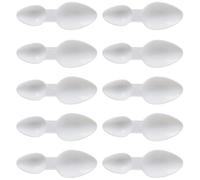 10Pcs Double-Sided Plastic Spoon 2.5ml/5ml, Reusable Measuring Scoops for Home and Office Use, Spoons for Measuring Medicine Cereal Coffee Milk Detergent Powders (White)