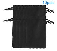 10PCS Double Sided Suede Drawstring Gift Bags, Soft Pouch Wrap Organizer for Party Wedding Favors, Jewelry Crafts, Ultra Slim Reusable Bags with Drawstring Closure for All Ages (9 * 18CM)
