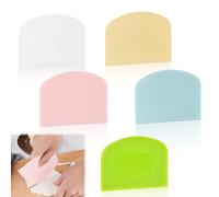 10Pcs Dough Scraper,Plastic Dough Scrapers Bench Scraper Plastic Flexible Bowl Scrapers Multipurpose Nonstick Food Grade Pastry Cutter for Baking Bread Making Sourdough Cake Pizza Essential Kitchen
