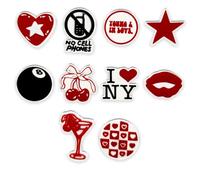 10PCS Downtown Girl Shoe Charms, Aesthetic Shoe Decoration Charms Clog Slides, Y2K Shoe Charms for Women Teens Girls