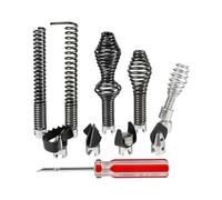 10Pcs Drain Snake Drill Attachment, Drain Auger Cutter Kit for 5/8"" (16mm) Port Heavy-Duty Cables, Fit for RIDGID K-400 C-4 C-6 C-7 C-8 and C-9 Drain Cleaning Machine