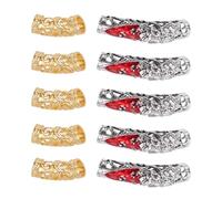 10pcs Dreadlocks Alloy Bended Hair Braiding Tubes for Party Festival