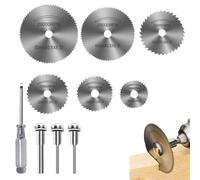 10Pcs Dremel Cutting Discs & Saw Blades Set, 22-50mm for Metal Wood Plastic, Includes Mandrels, Compatible with Dremel and Other Rotary Tools for DIY Projects