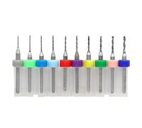 10Pcs Drill Bits Suitable for Circuit Board Fabrication and Jewelry Designs Printed Circuit Board Projects (0.1mm-2mm) PCB Drill Bit Set
