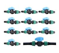 10pcs Drip Irrigation Stop Valve Control Valves for Irrigation | Hydraulic Regulating for Garden Garden and Outdoor Sprinkler System
