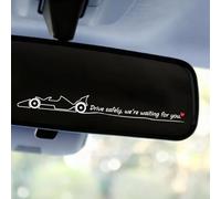 10pcs Drive Safe Mirror Sticker, Drive Safely We're Waiting for You Rear View Mirror & Car Window Decal Motivational Safe Driving Sticker for Women Men Car Accessories Gift