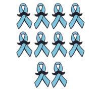 10pcs Drop Oil Ribbon Mustache Badge Brooch Pin Comfortable Wear Fundraiser and Event Trail for Anniversary