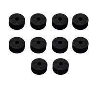 10Pcs Drum Cymbal Felt Pads Soft Washer Replacement Accessories for Drum Set Percussion Instrument(Black)