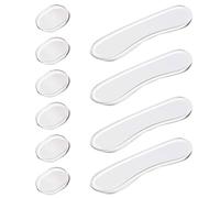 10PCS Drum Dampener Gels, Moon Gel for Drums Silicone Drum Damper Gel Pads Clear Drum Silencers Oval and Long Strip Drum Silencers Pads Set Strong Sticky Sound Dampening Pads