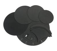 10Pcs Drum Heads Set Soundproof Foam Rubber Mesh Drum Heads Thicken Mute Pads Replacement Volume Reduction Snare Pad for Drums Tone Control