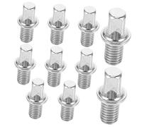 10pcs Drum Key Bolt for Pedal Shaft, Silver Plated Iron Drum Screw | Drum Accessories, Precise Size and Reliable Fit, No Burrs, Sleek Silver Look for Professional Drummers