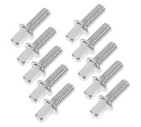 10pcs Drum Key Bolt M6x15mm for Snare Drum Pedal Shaft | Silver Plated Iron, Secure Fit No Burrs, Easy Install for Professional and Amateur Drummers