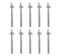 10PCS Drum Set Screws Metal Drum Screw Essential Metal Instrument Replacement Part for Percussion Musical Instruments Drum Tension Rods