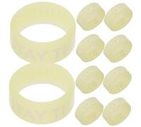 10pcs Drumstick Luminous Rings Silicone Anti Slip Yellow