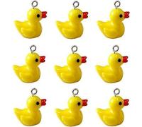 10Pcs Duck Charms Pendants for Jewelry Making, Yellow Mini Ducks for Bracelets, Earrings, Keychain