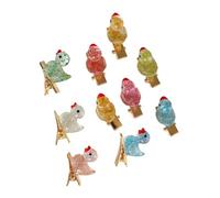 10PCS Duck Shaped Hairpins Yellow Color Resin Hair Clip Cartoon Barrettes For Children Teens Party School Event